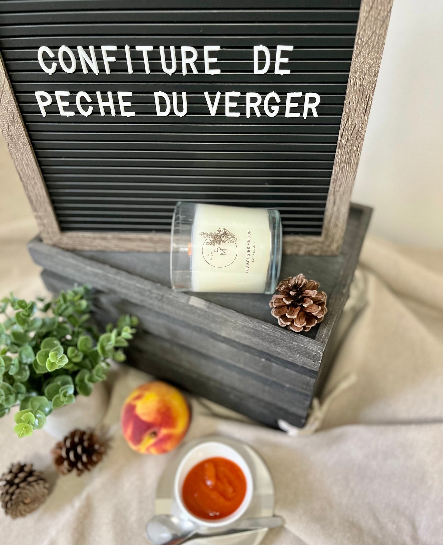 Confiture de pêche du verger